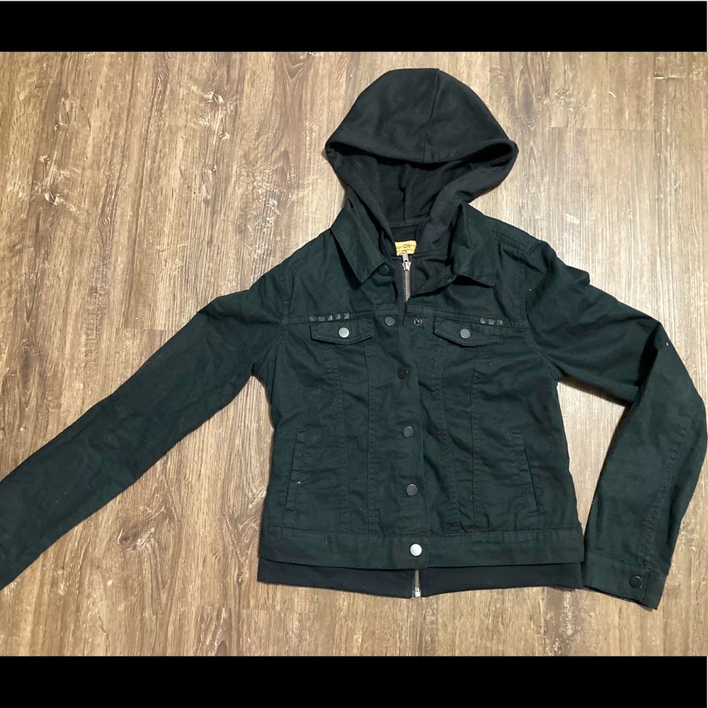 Cropped Jean Sweater Jacket